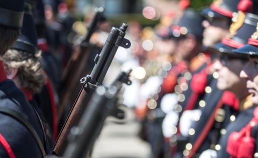 schutterij vanaf zijkant