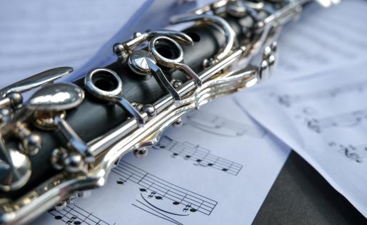 Hobo op bladmuziek